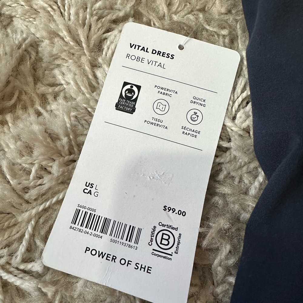 Athleta NWT Navy Blue Workout Dress - Picture 5 of 5